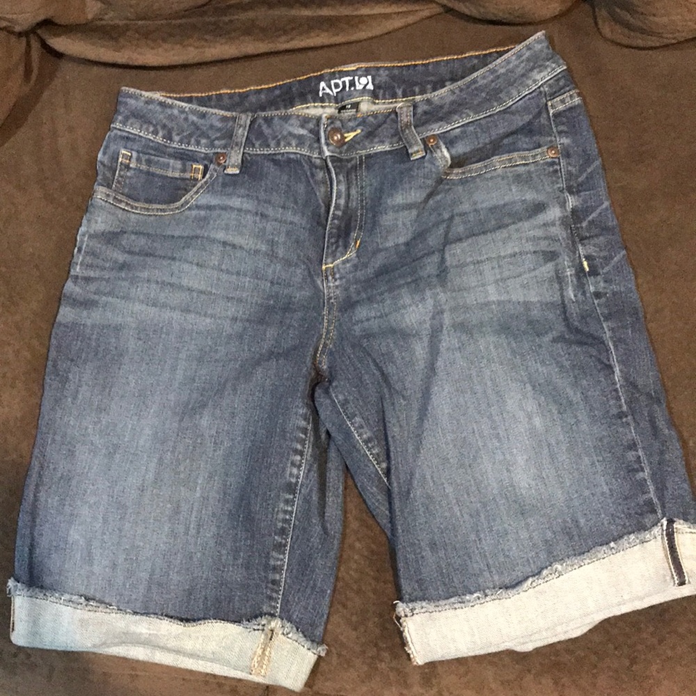 Denim Bermuda Shorts. Apt 9